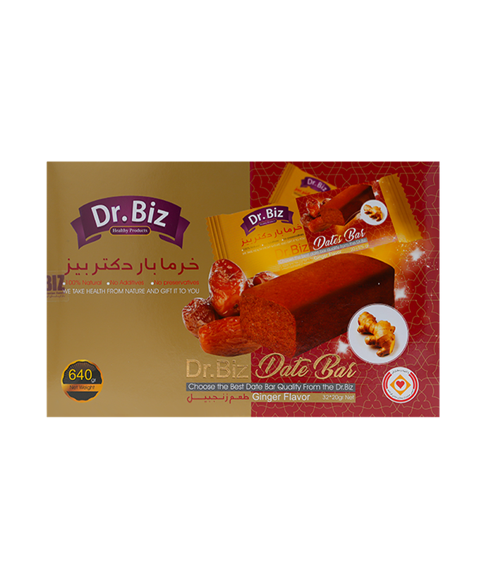 خرما بار زنجبیلی دکتر بیز 640 گرمی (پک 32عددی)