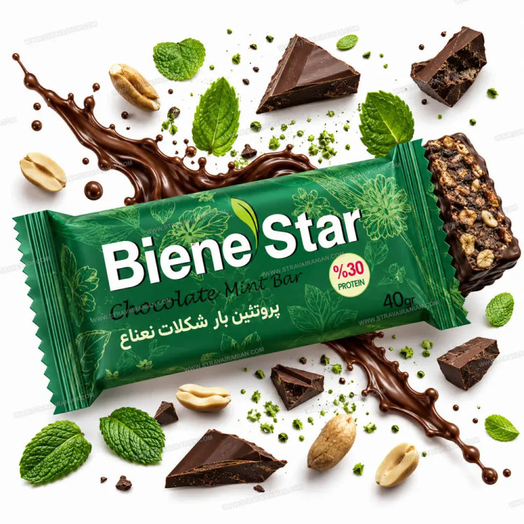 پروتئین بار شکلات نعنا بین استار بسته 6عددی